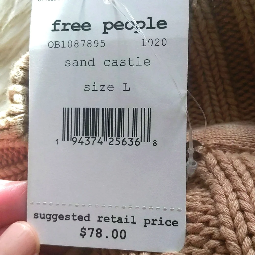 New w/ tags Free People slouchy cozy mock turtleneck - Picture 3 of 3